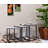 Isberga Marble Top Metal 3-Tier Nesting Tables