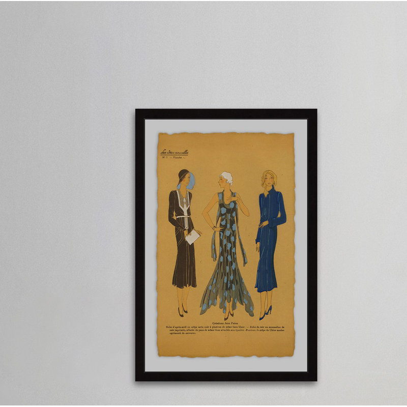 « long et joli », reproduction d’impression encadrée, H 45 po x l 30 po x P 1,5 po