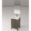 17,92 po Meuble-lavabo simple en chêne brun foncé avec robinet en acrylique - Meuble de salle de bain simple pratique avec miroir 89,94 lb-1769962612