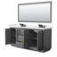 Meuble-lavabo double autoportant 72 po avec plateau en quartz Strada-92723894-98247790-134637606