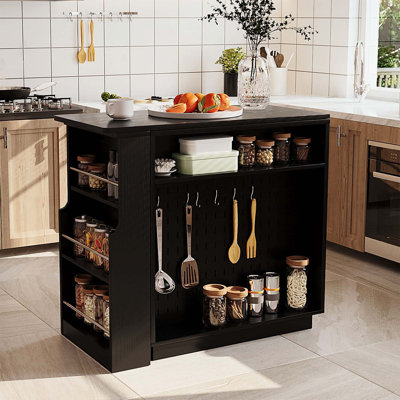 Sideboard Buffet Cabinet,Modern Counter Height Table with Extendable Top