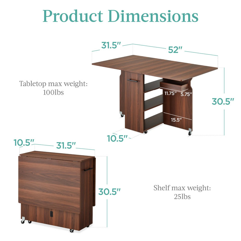 Claudiane Extendable Dining Table, Brown