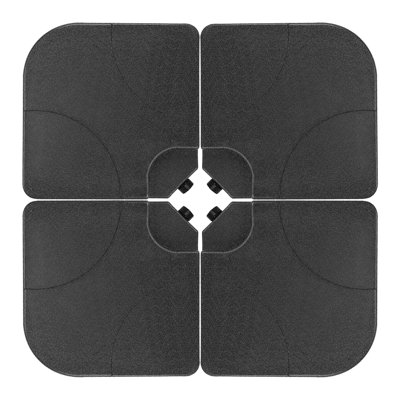 Harper-Rae 190LBS 4PCS Heavy-Duty Cantilever Offset Patio Umbrella Base Square Base Plate Set