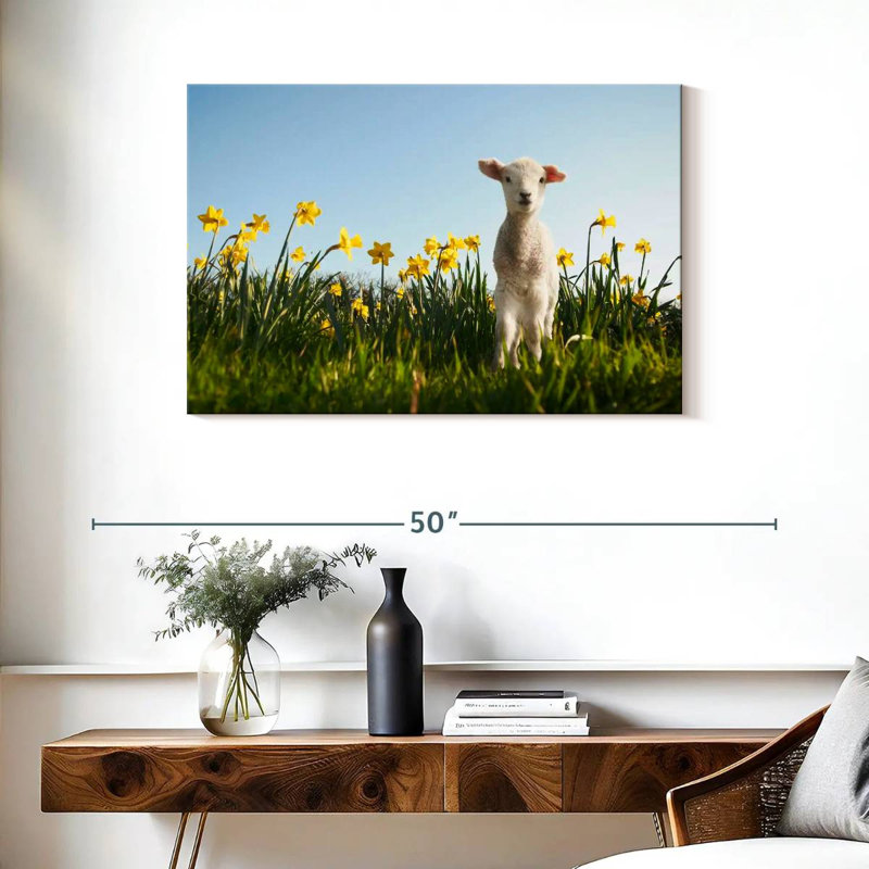 Brampt Springtime Lamb, 24" H x 36" W