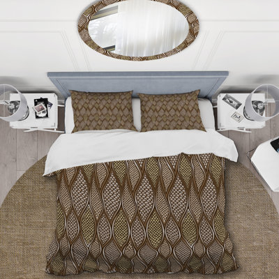 Brown Abstract Pattern Animal Print Duvet Cover