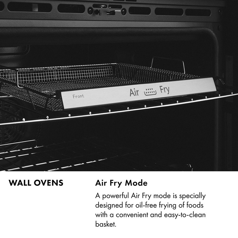 ZLINE 30 in. Autograph Wall Oven w/ Air Fry in Black Stainless Steel with Gold Handle, Champagne Bronze, Stainless Steel