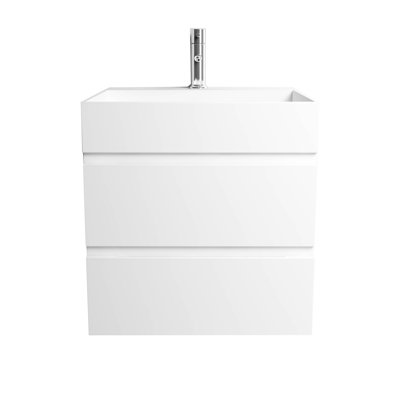 Aube 23.62'' Single Bathroom Vanity with Solid Surface Top