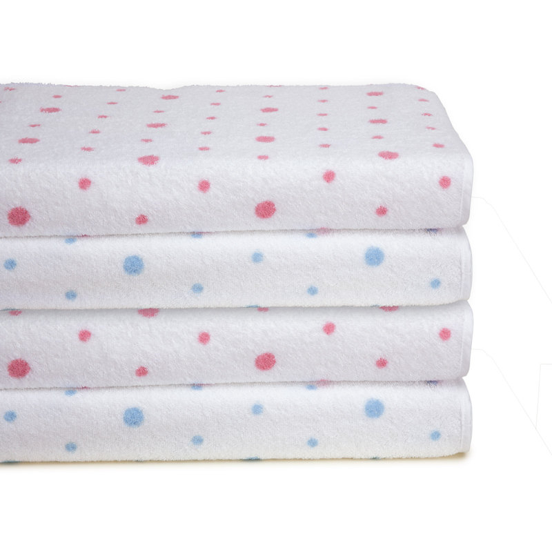 Whimsical Dots Bath Sheets, Pink