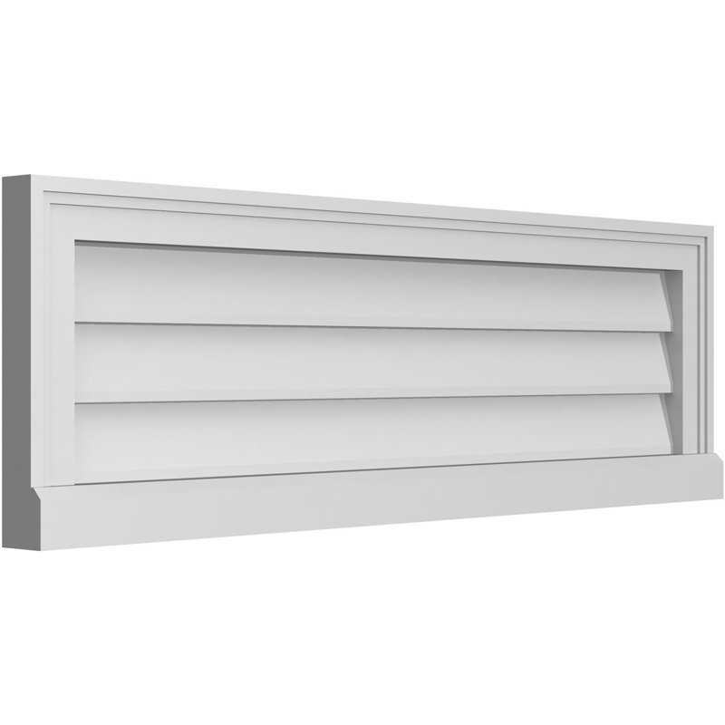 Cadre de seuil Brickmould, brun clair apprêté, H 12 po x l 38 po x P 2 po