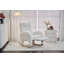 Chaise berçante en tissu avec repose-pieds Teddy-199263670