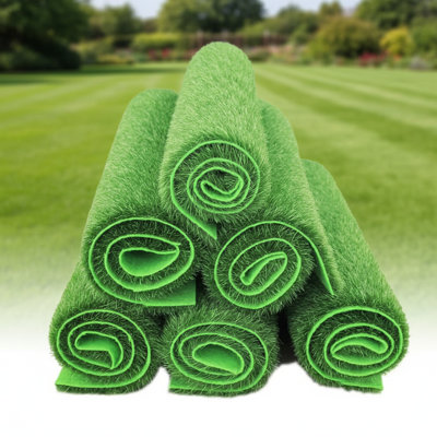 6Pcs / ensemble gazon artificiel pelouse gazon 30Cm / 11,81In vert bricolage faux tapis de gazon pour jardin Microlandscape décoratif simulé flocage de paysage décoration