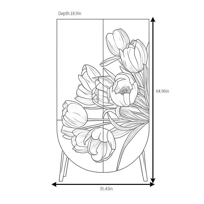 Garde-robe simple et moderne Lily, Blanc