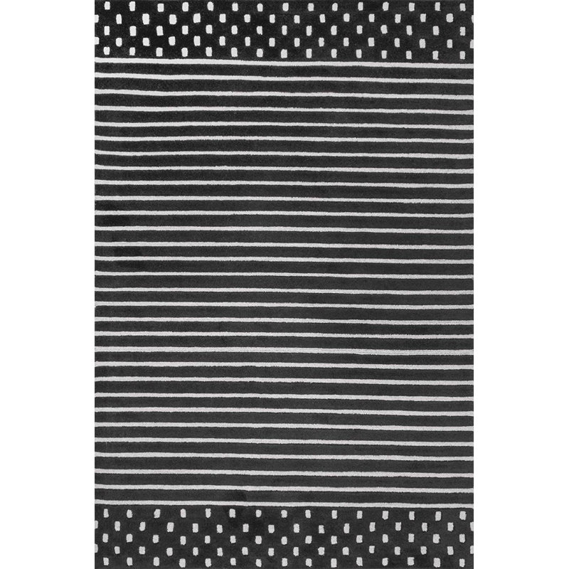 Wool Striped Indoor / Outdoor Rug, Rectangle 5' x 8'