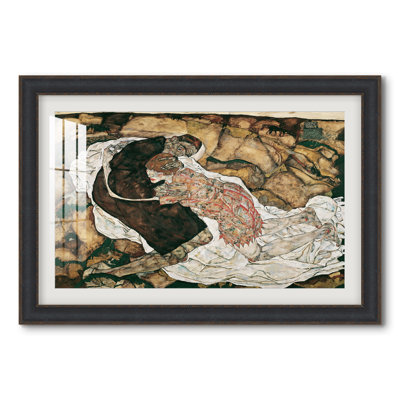 La Jeune Fille et la Mort, 1915 - Egon Schiele - Estampe encadrée sur mesure