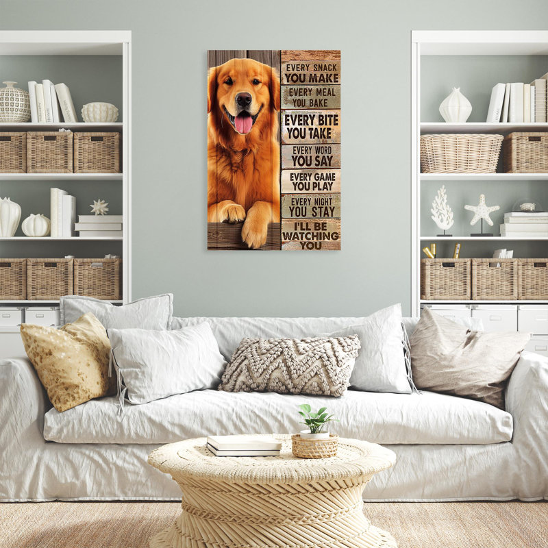 Impression sur toile, Golden Retriever Every Snack You Make, H 36 po x l 24 po x P 1,25 po