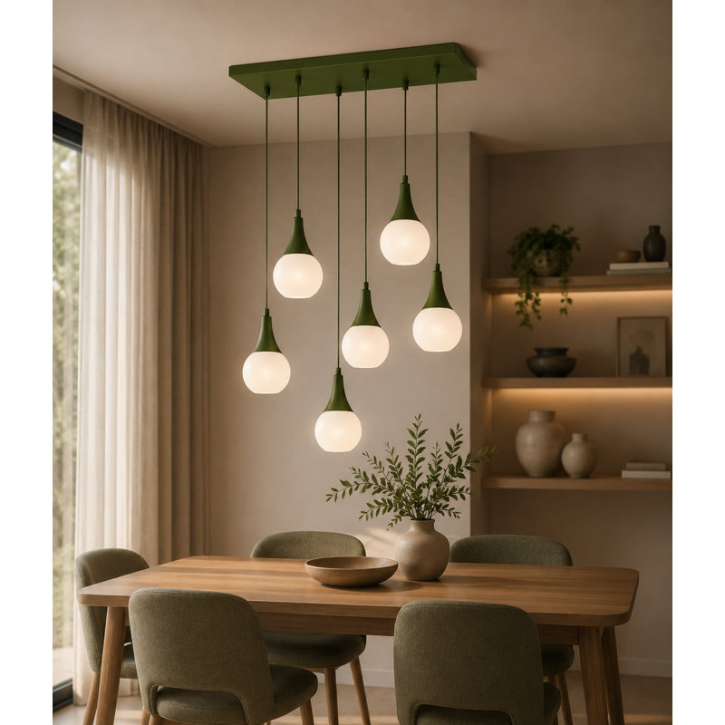 LACRIMA KHAKI 1-LIGHT PENDANT, 60, 6