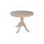 Table de salle à manger ronde classique beige de 36 pouces avec piédestal compact-90108570-90108568