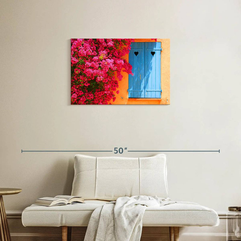Lilie fenêtre avec des fleurs, H 20 po x l 30 po