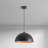 Black Hammered Hemispherical Pendant Light-1175424501