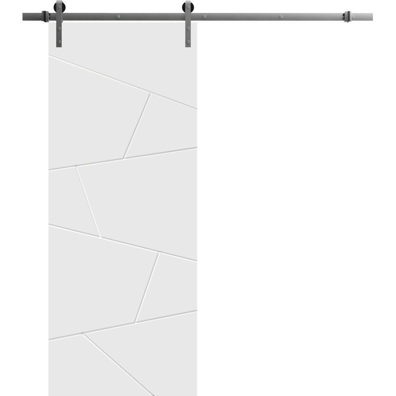 Porte de grange en bois lambrissé sans trousse de quincaillerie d’installation, 24 po x 80 po