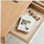 Bureau d'ordinateur en bois massif - bureau de 47 po avec 2 tiroirs, table de style PC simple et moderne