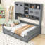 2 Drawers Wood Daybed with Shelves-464308822-464308823