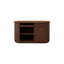 Bureau de réception contemporain en bois manufacturé ovale-129489822