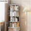 Bibliothèque rotative à 5 niveaux, bibliothèque pivotante à 360 ° avec roulettes, tour de bibliothèque rotative-1378018347-1378018346
