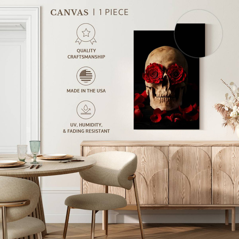 Passionate Skull, 12" H x 8" W