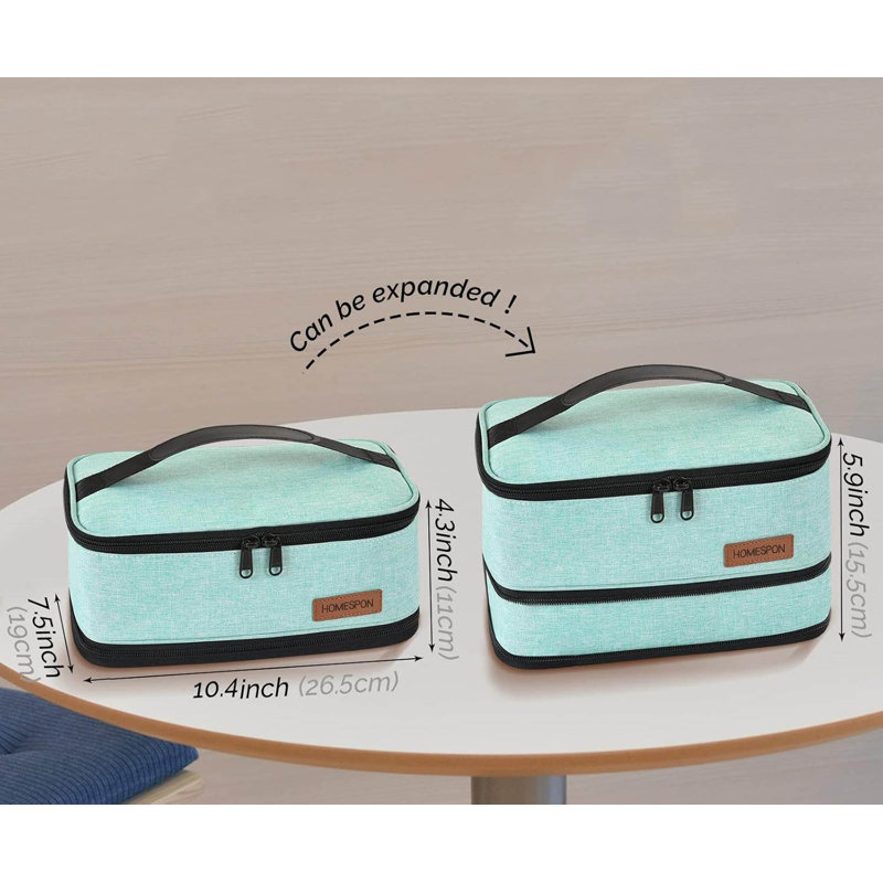 Expandable Lunch Bag With Handle, Green