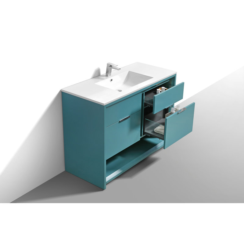 Ensemble de meuble-lavabo simple 48 po, Vert sarcelle