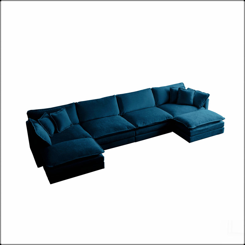 Canapé modulaire en U avec méridienne réversible et canapé modulaire en forme de U