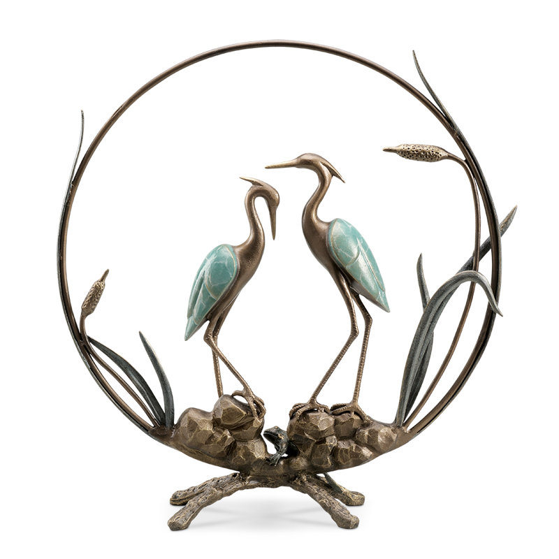 Sculpture héron romantique