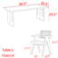 Ensemble de table à manger moderne en bois massif-109751206