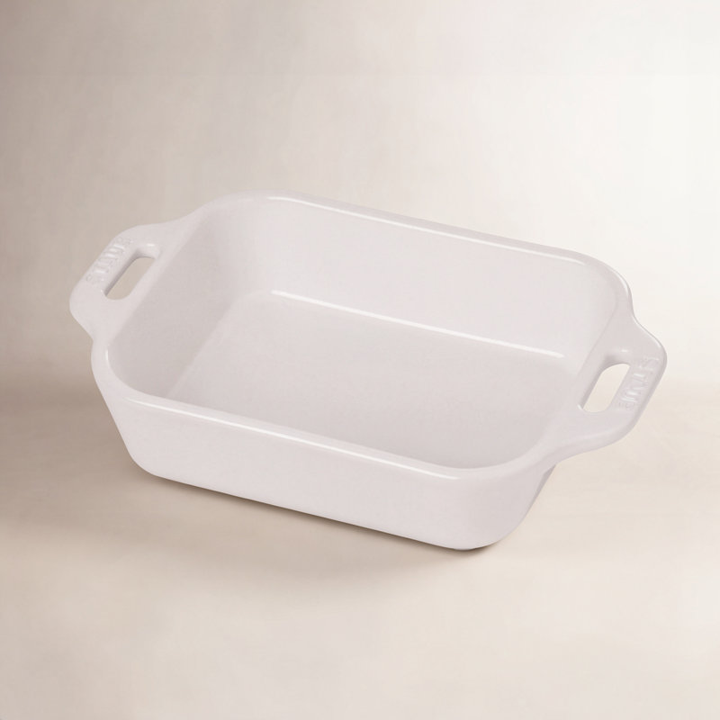 Ceramique Ceramic Rectangular Oven Dish, White