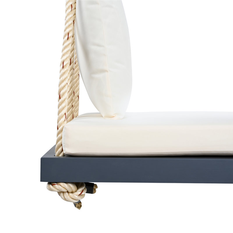 Balancelle de patio en bois Topmax, Gris, Blanc