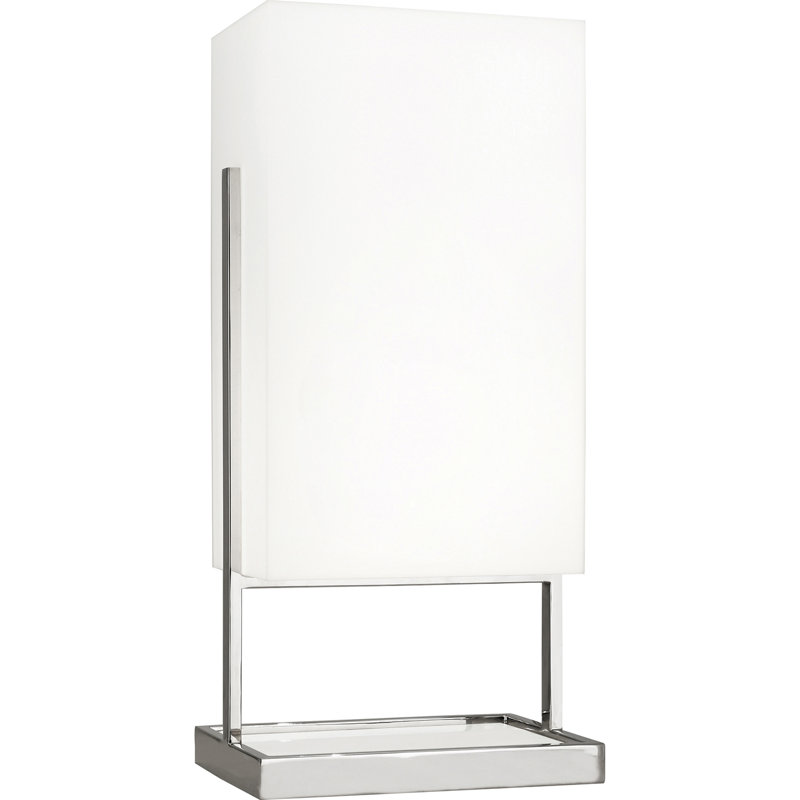 Nikole Table Lamp, Polished Nickel/White Marble