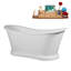 Baignoire autoportante 66 "avec drain interne Streamline-101697670