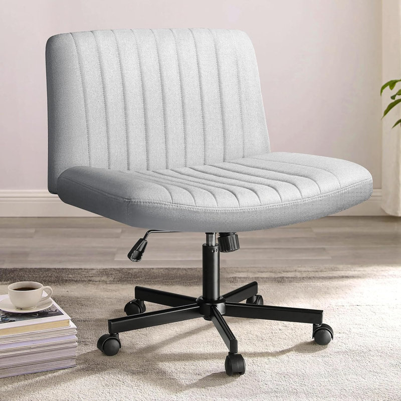 Caelie Fabric Swivel Task Chair, Gray