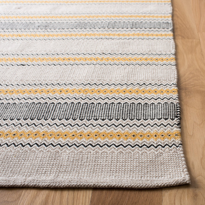 Montauk Hand Woven Cotton Striped Rug, Rectangle 3' x 5'