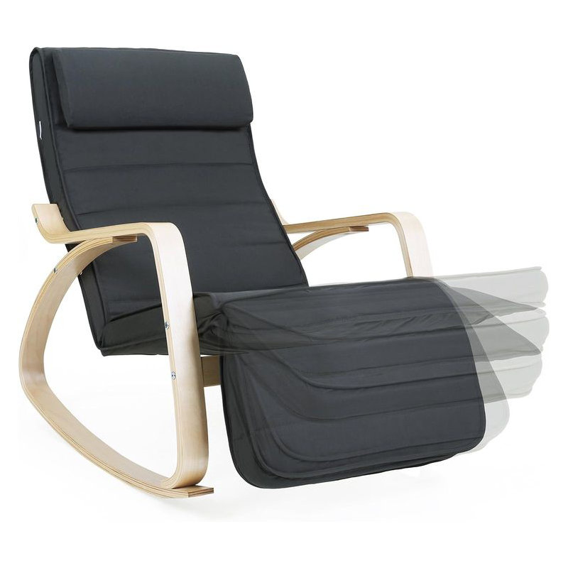 Chaise berçante Noralf, Noir