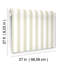 Papier peint rayé beige Tilford