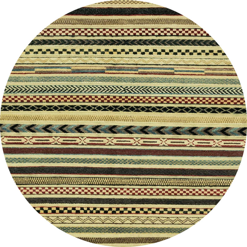 Abstract Indoor Rug, Round 5'
