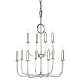 Kim 12 - Light Candle Style Tiered Chandelier