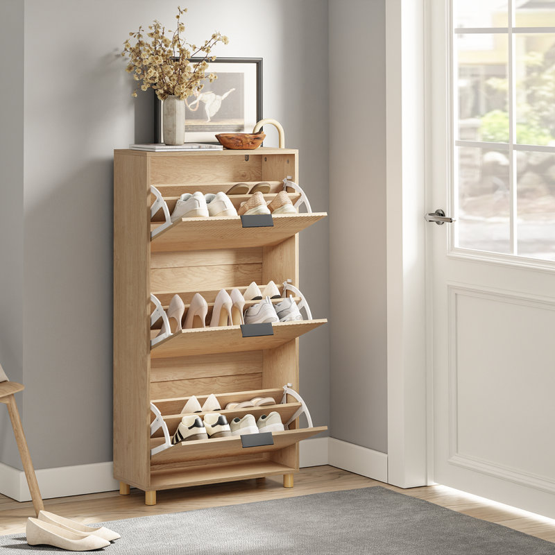 12 Pair Flip Down Shoe Storage