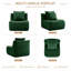 Canapé Teddy moderne en velours côtelé de 84 cm de large, fauteuil d'appoint confortable avec coussin