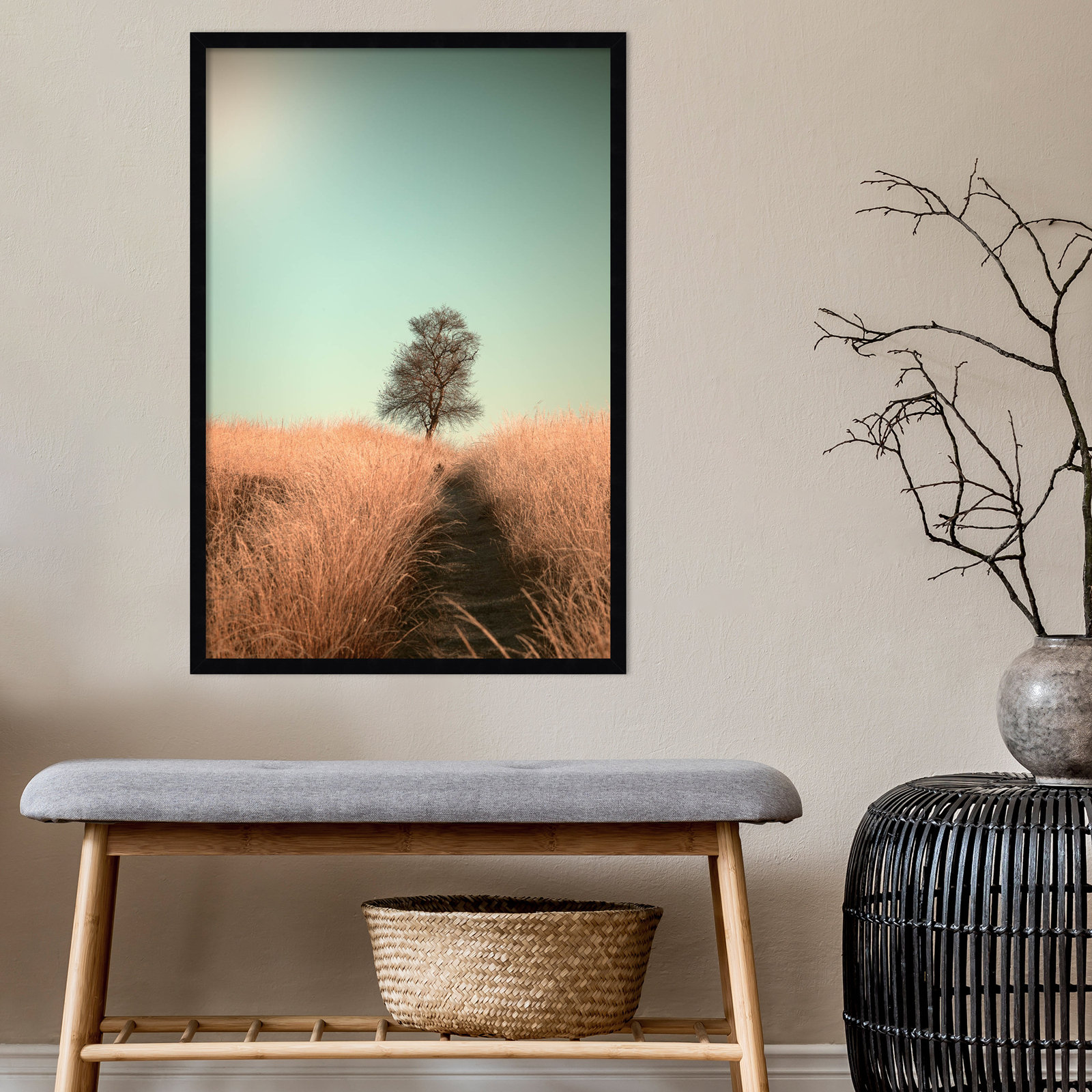 Grass And Path by Jaap Van Den, Black, 23" W x 33" H