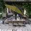 Parasol de patio 11 'en bronze avec inclinaison automatique et manivelle en spectre coriandre Sunbrella-1974772210-1974772206