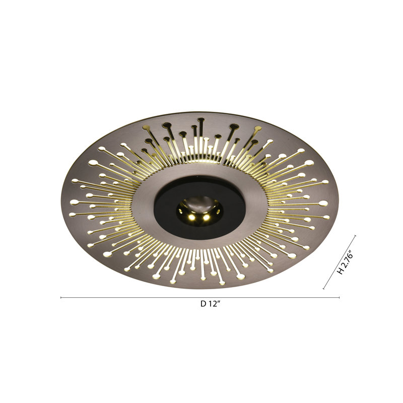 Applique murale en nickel à 1 lumière DEL Eclectic, Nickel brillant