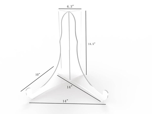 Workshop Series Large Plate Easel for Counter, 14-inch - Clear